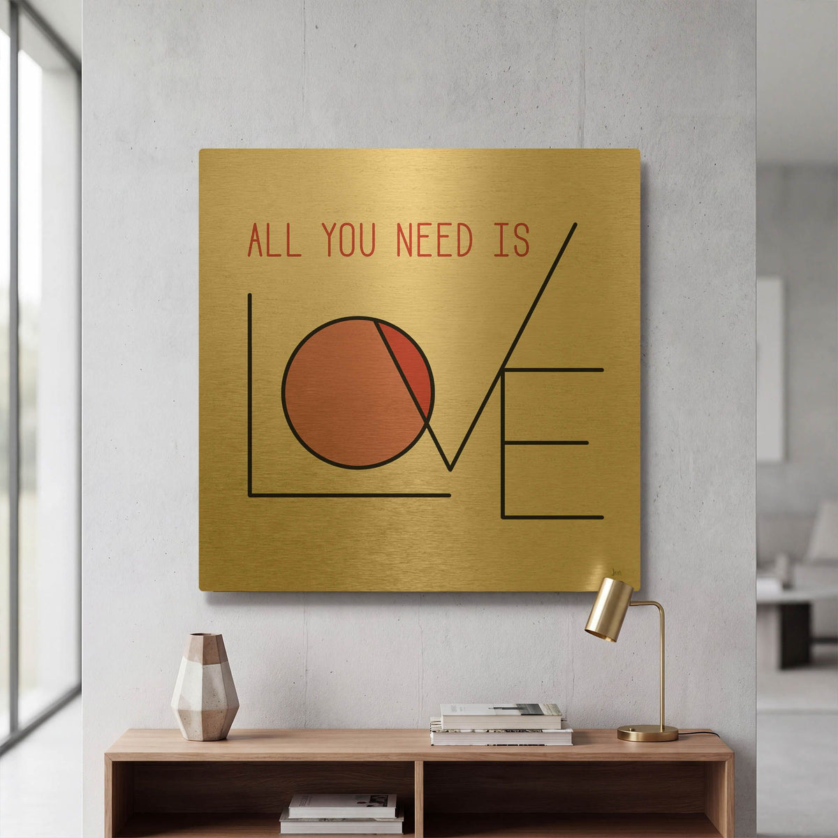 'Love Letters I' By Jess Aiken Gold Metal Wall Art
