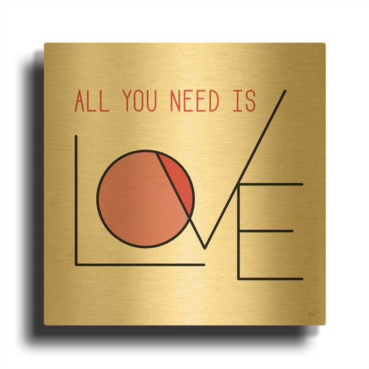 'Love Letters I' By Jess Aiken Gold Metal Wall Art