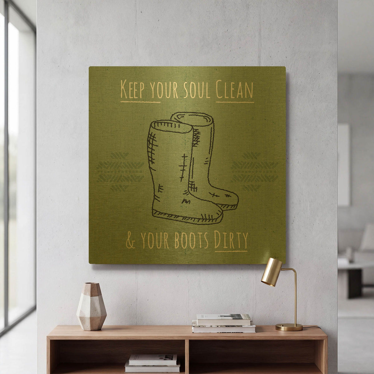 'Home Grown I' By Jess Aiken Gold Metal Wall Art