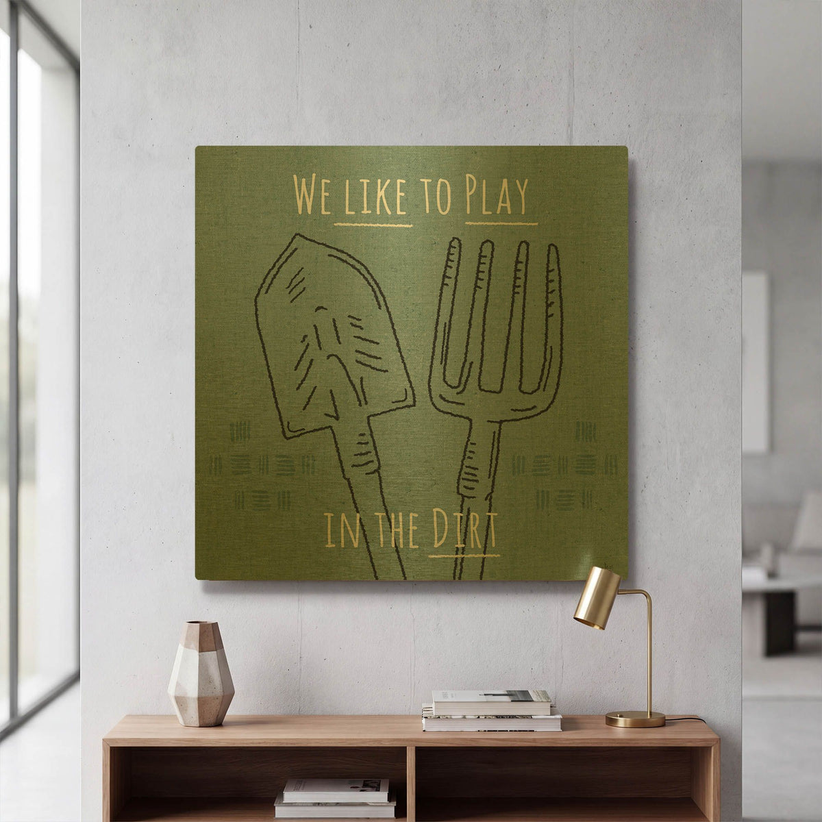 'Home Grown II' By Jess Aiken Gold Metal Wall Art
