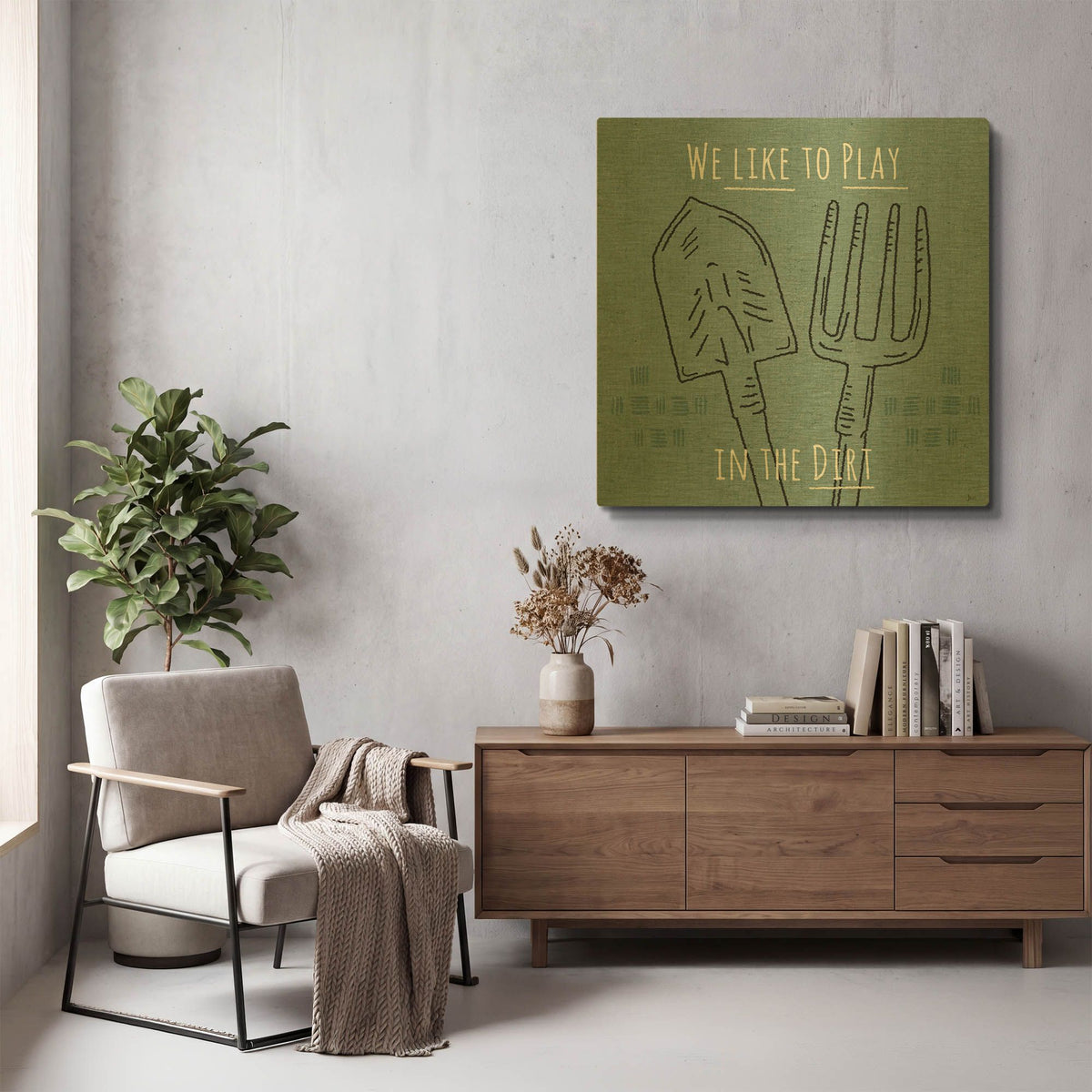 'Home Grown II' By Jess Aiken Gold Metal Wall Art