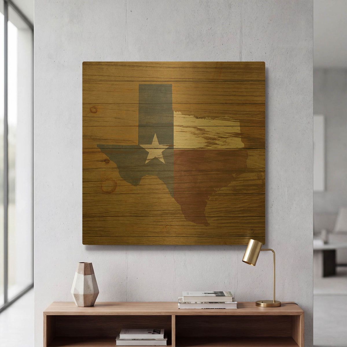 'Lone Star' By Sarah Adams Gold Metal Wall Art
