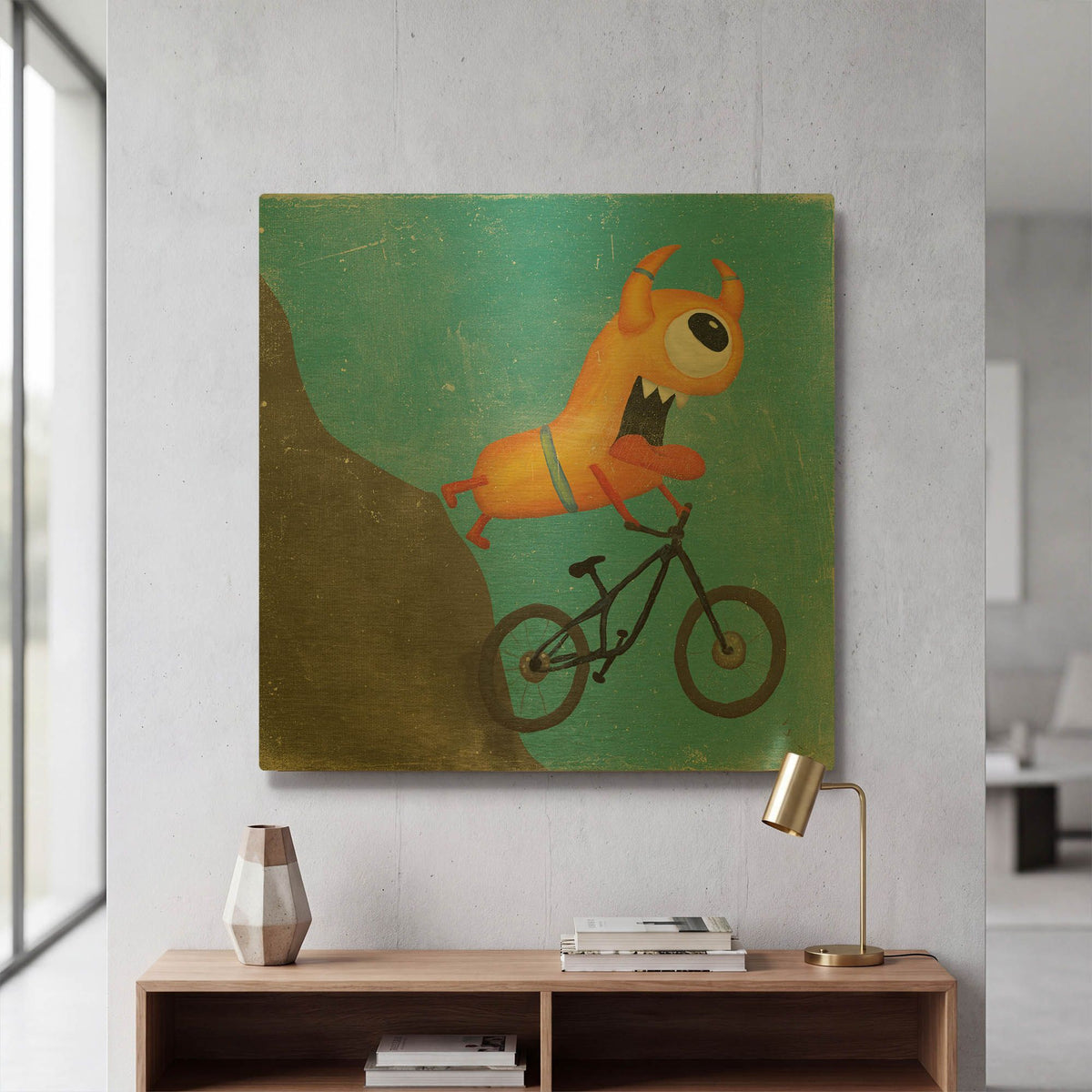 'Xtreme Monsters I' By Sarah Adams Gold Metal Wall Art