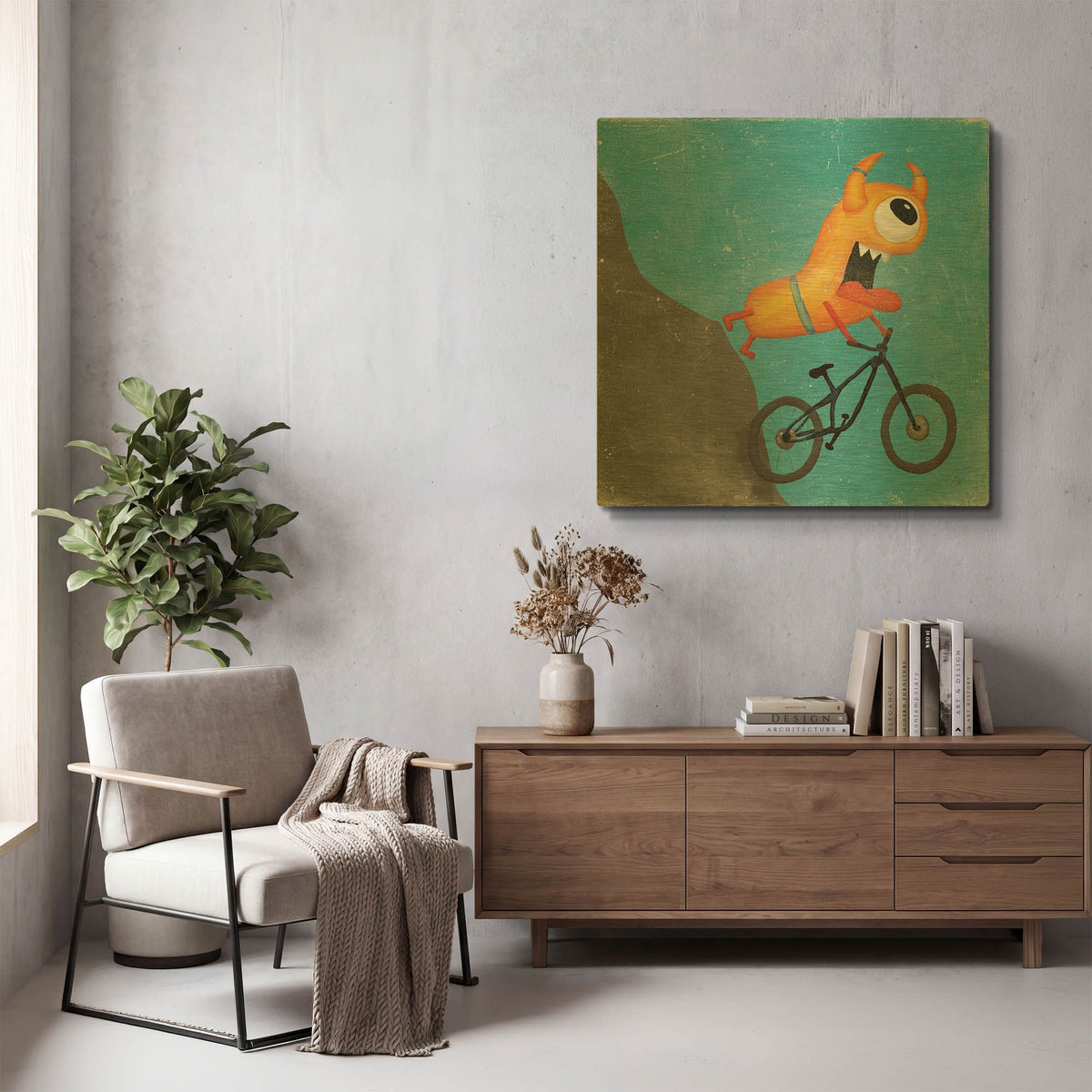 'Xtreme Monsters I' By Sarah Adams Gold Metal Wall Art