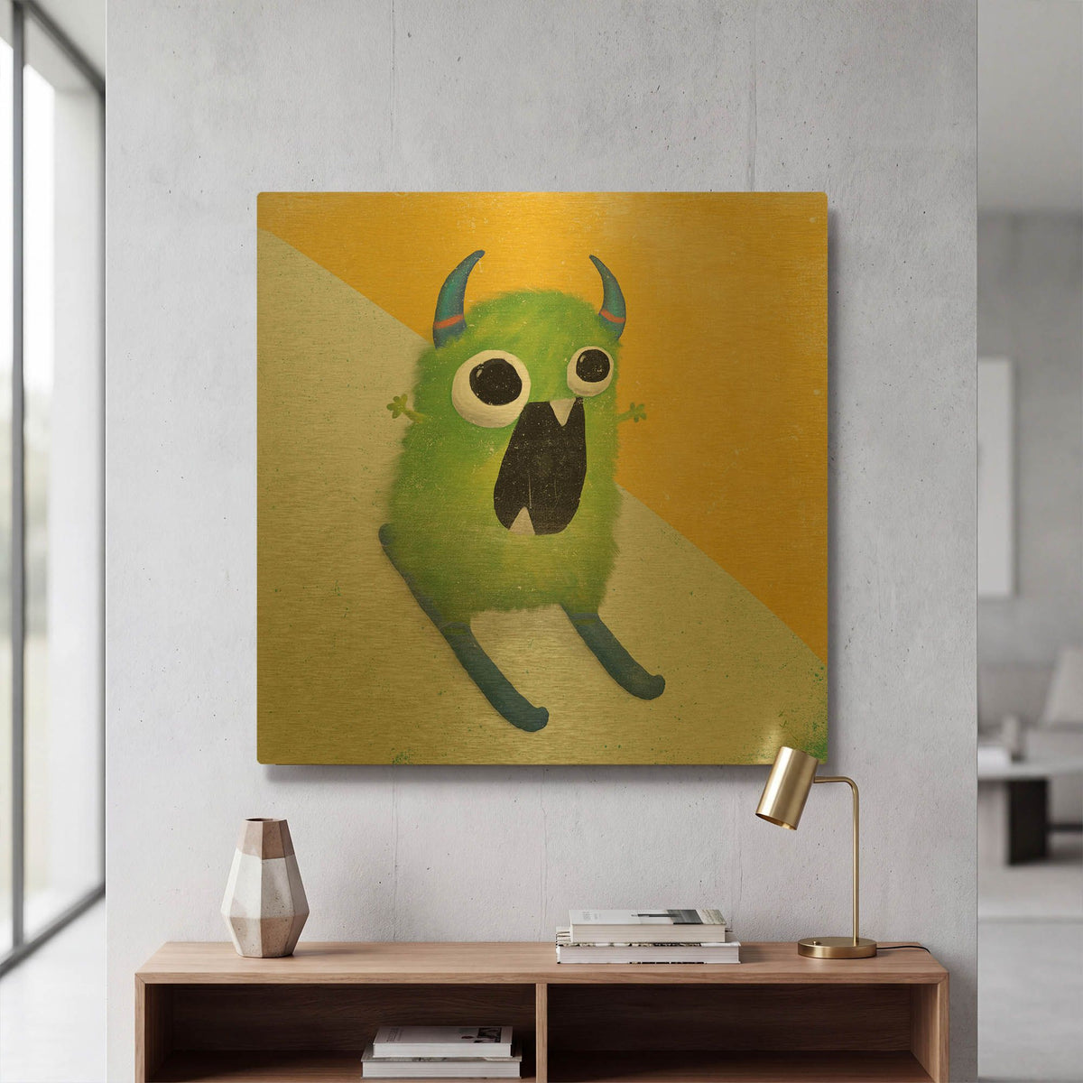 'Xtreme Monsters II' By Sarah Adams Gold Metal Wall Art