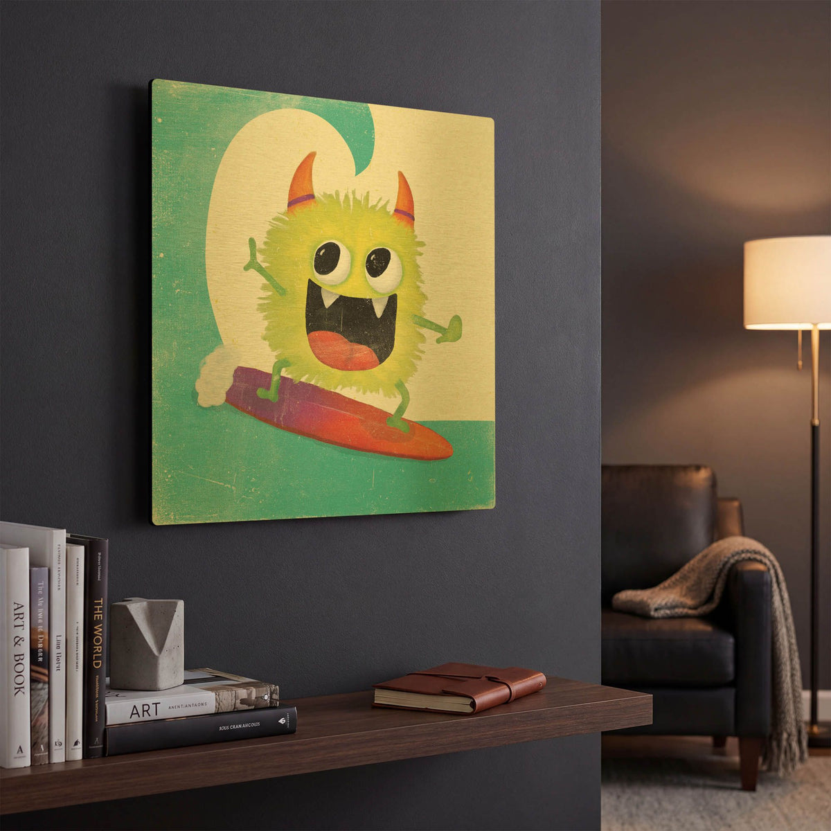 'Xtreme Monsters III' By Sarah Adams Gold Metal Wall Art