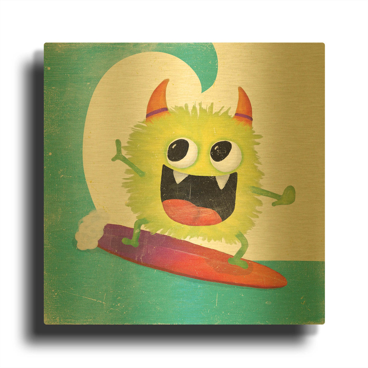 'Xtreme Monsters III' By Sarah Adams Gold Metal Wall Art