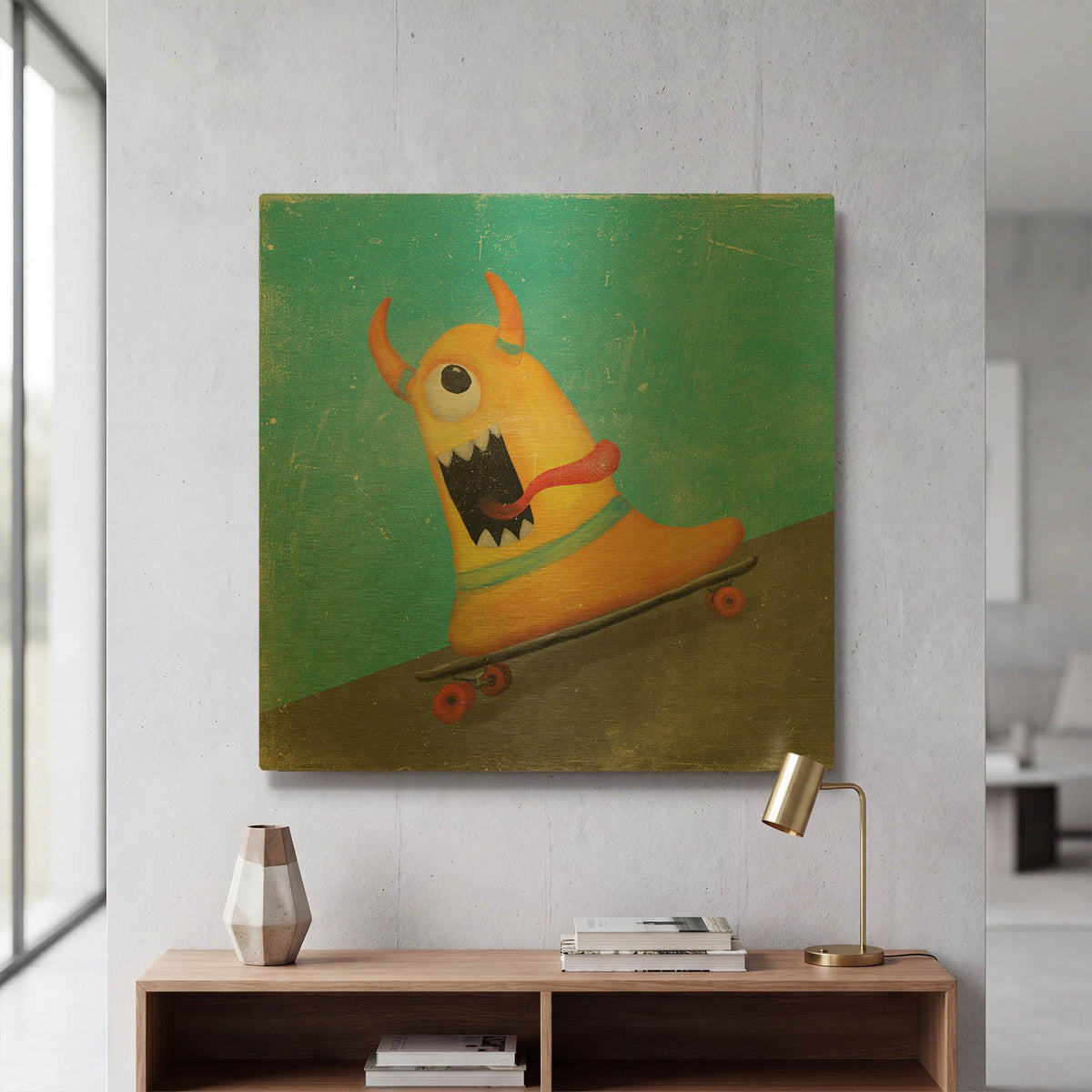 'Xtreme Monsters IV' By Sarah Adams Gold Metal Wall Art