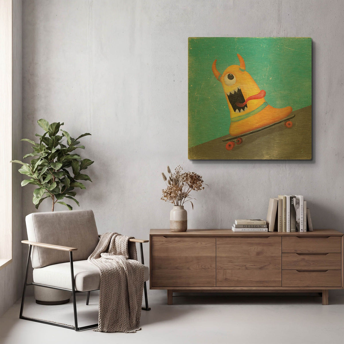 'Xtreme Monsters IV' By Sarah Adams Gold Metal Wall Art