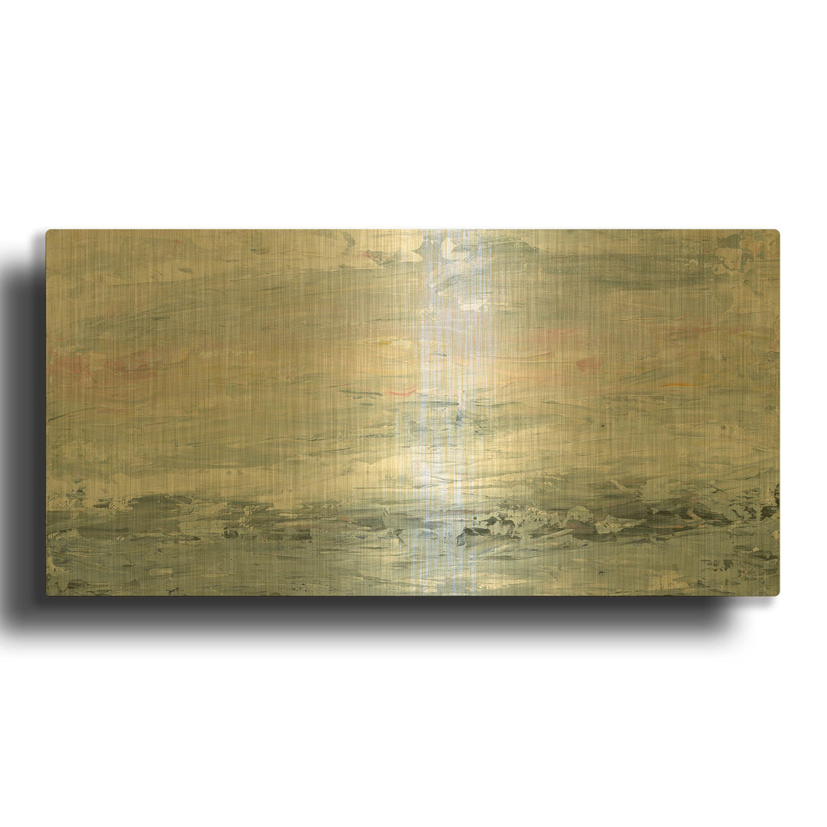 'Gazing Out' By Sarah Adams Gold Metal Wall Art
