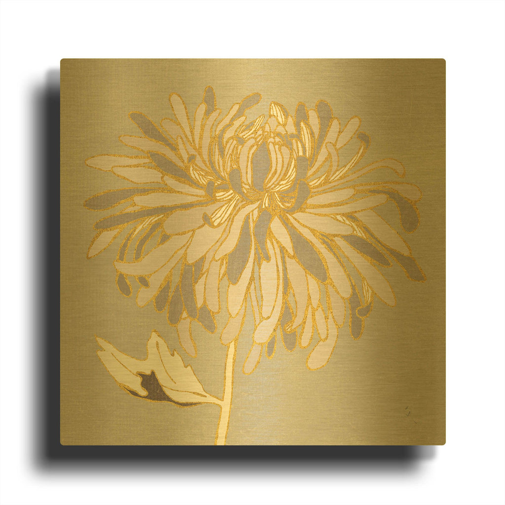 'Sarahs Garden Gatsby III' By Sarah Adams Gold Metal Wall Art