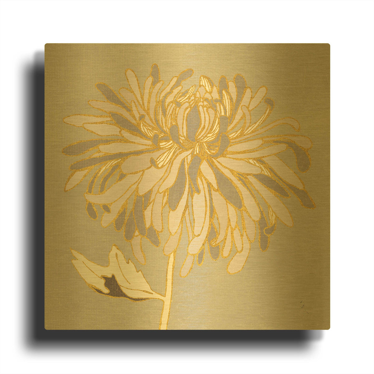 'Sarahs Garden Gatsby III' By Sarah Adams Gold Metal Wall Art