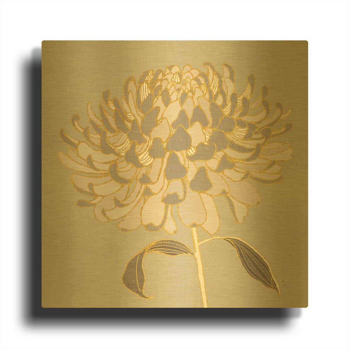 'Sarahs Garden Gatsby IV' By Sarah Adams Gold Metal Wall Art