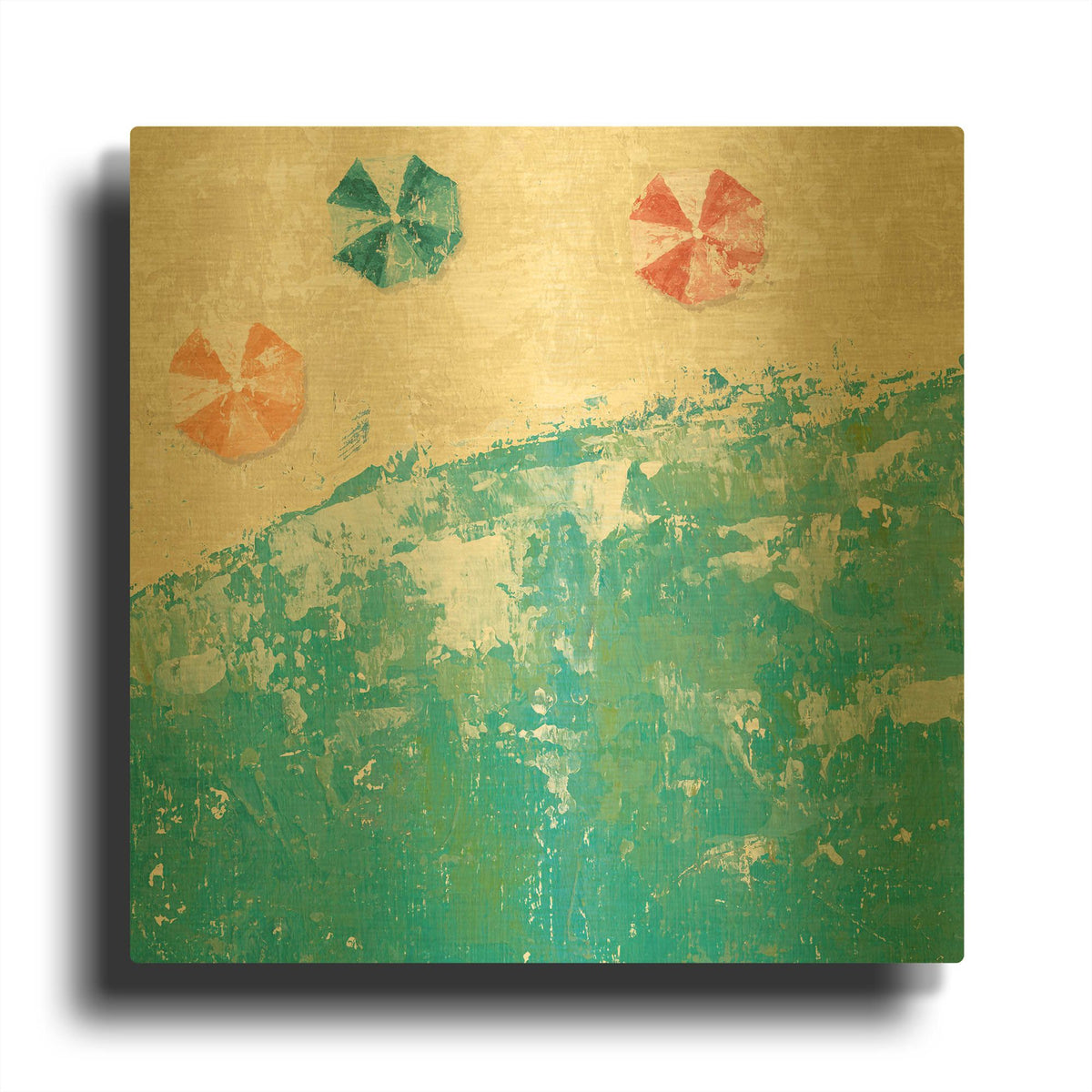 'Beach Days' By Sarah Adams Gold Metal Wall Art