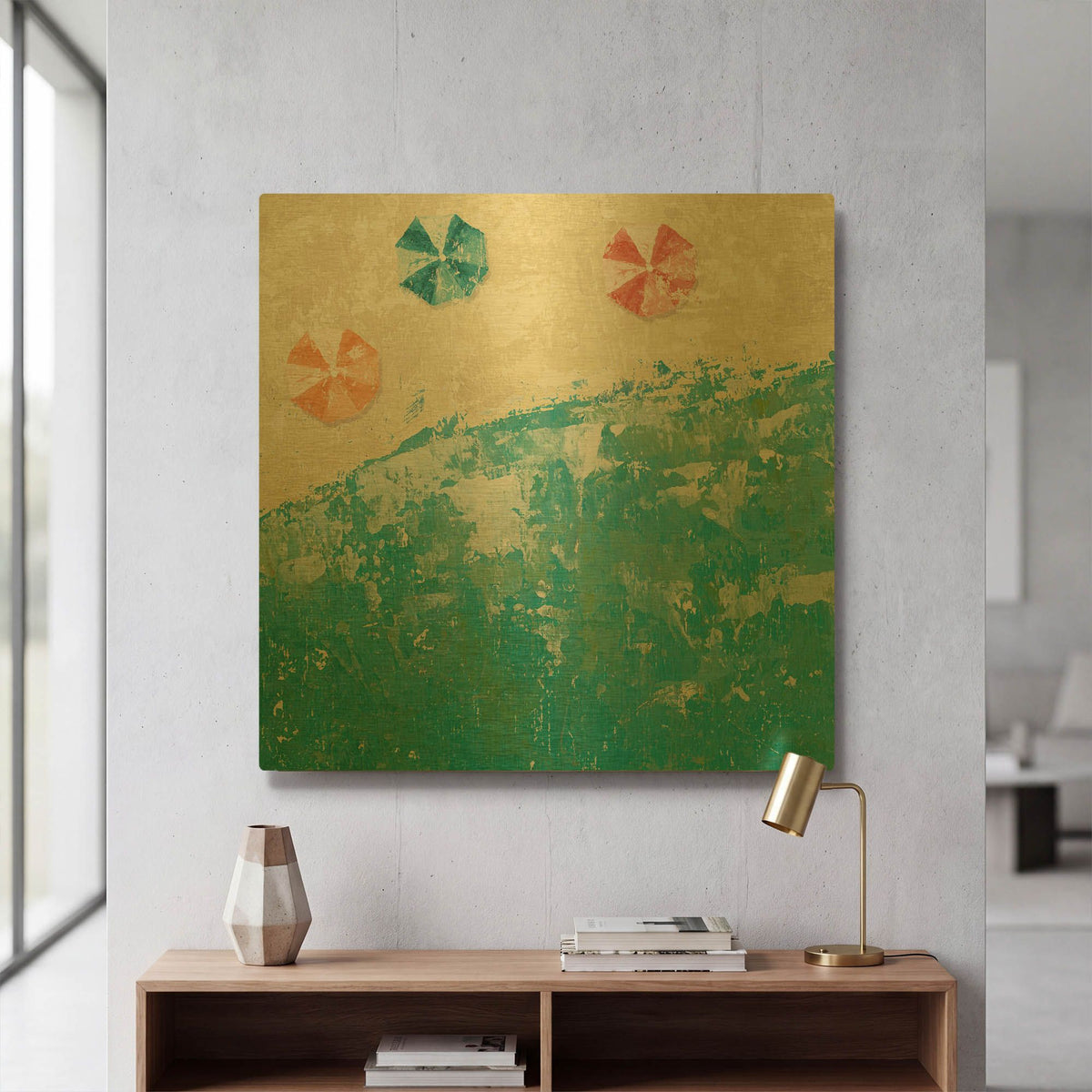 'Beach Days' By Sarah Adams Gold Metal Wall Art