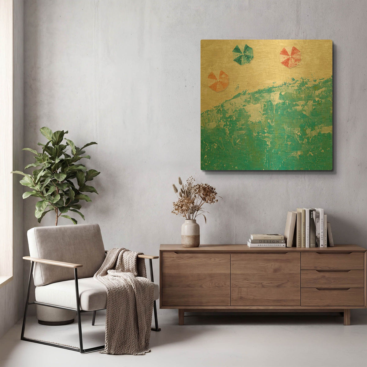 'Beach Days' By Sarah Adams Gold Metal Wall Art