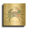'Ocean Life I' By Sarah Adams Gold Metal Wall Art