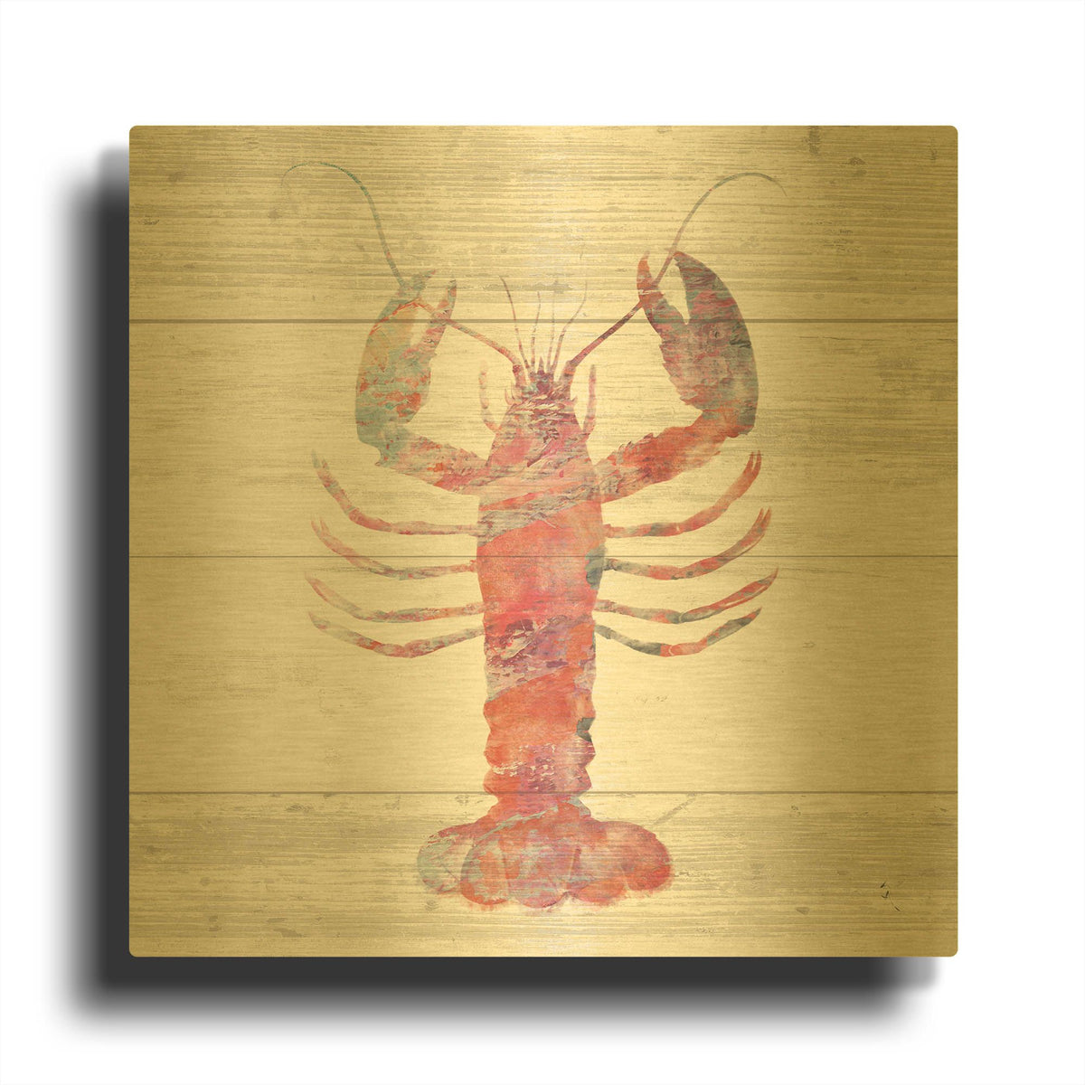 'Ocean Life II' By Sarah Adams Gold Metal Wall Art