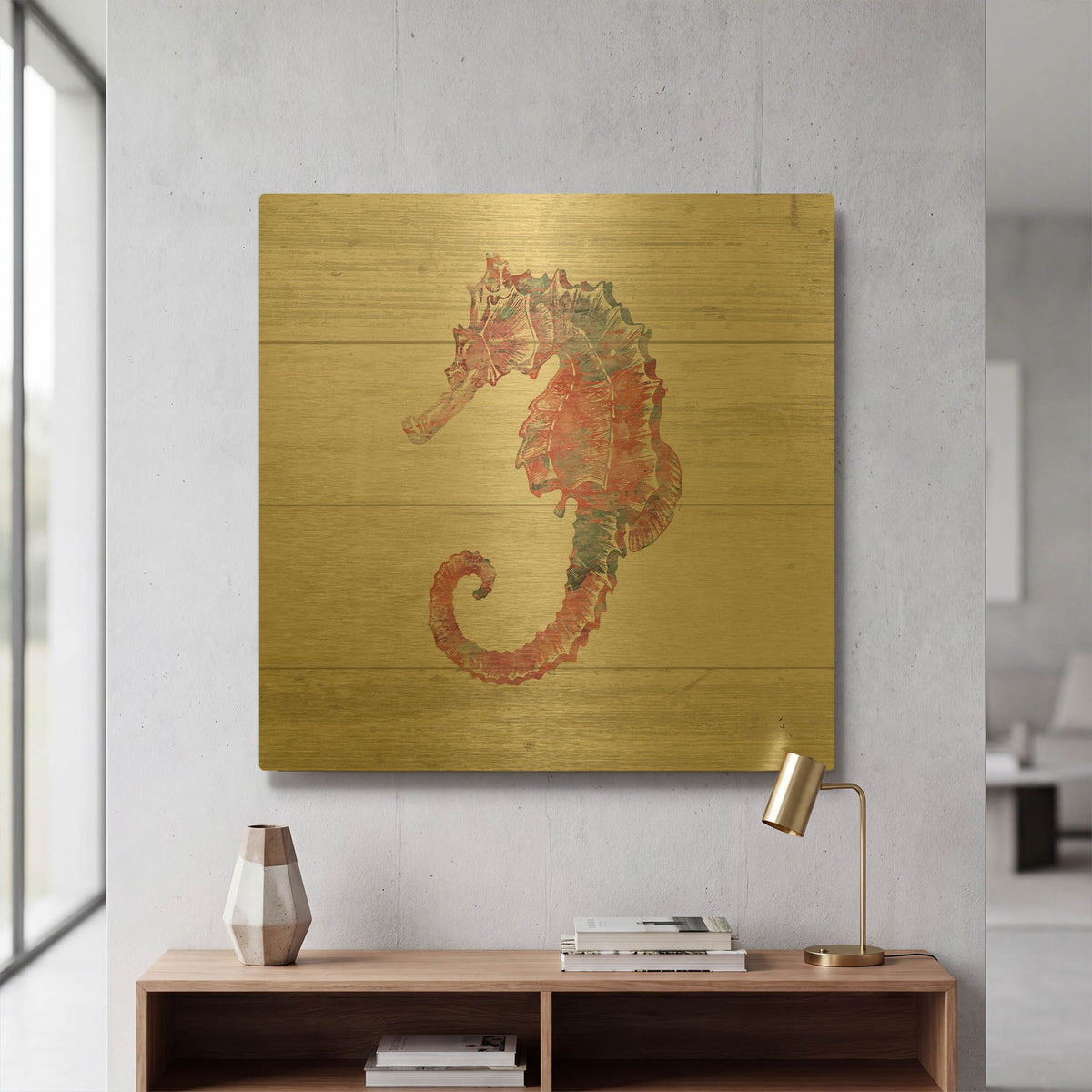 'Ocean Life III' By Sarah Adams Gold Metal Wall Art