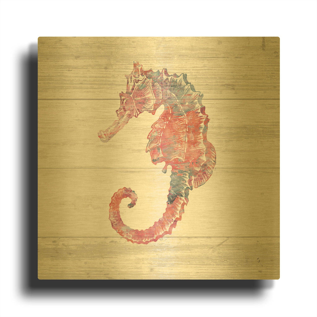 'Ocean Life III' By Sarah Adams Gold Metal Wall Art