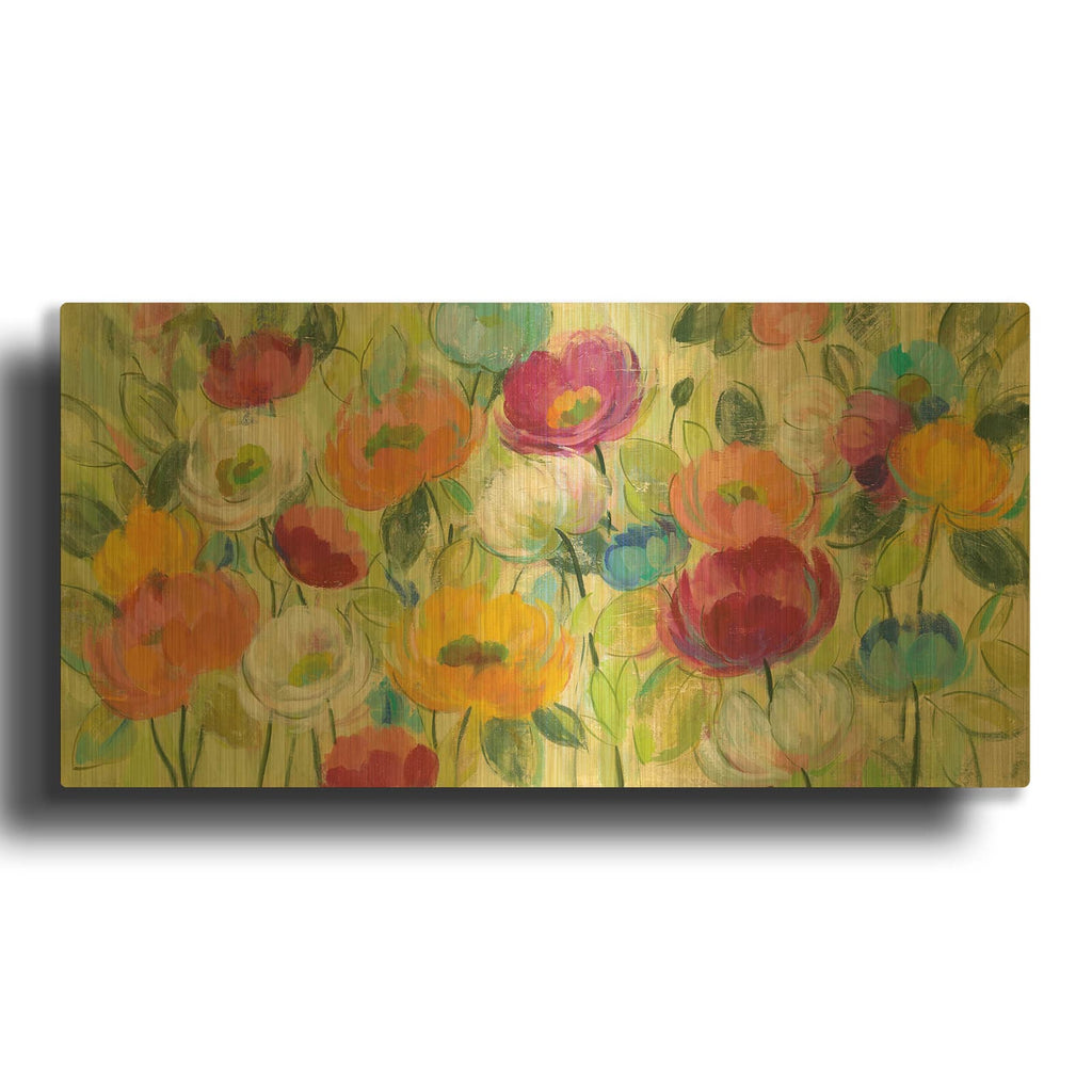 'Chartreuse Garden' By Silvia Vassileva Gold Metal Wall Art
