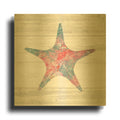 'Ocean Life IV' By Sarah Adams Gold Metal Wall Art