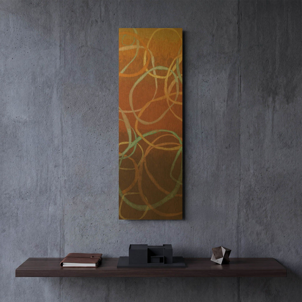 'Square Dancing Circles I' By Sarah Adams Gold Metal Wall Art