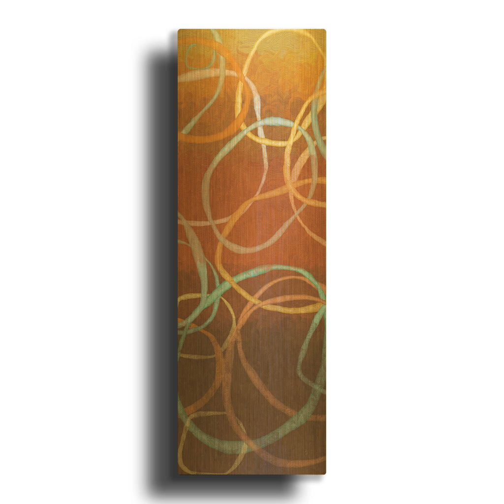 'Square Dancing Circles I' By Sarah Adams Gold Metal Wall Art