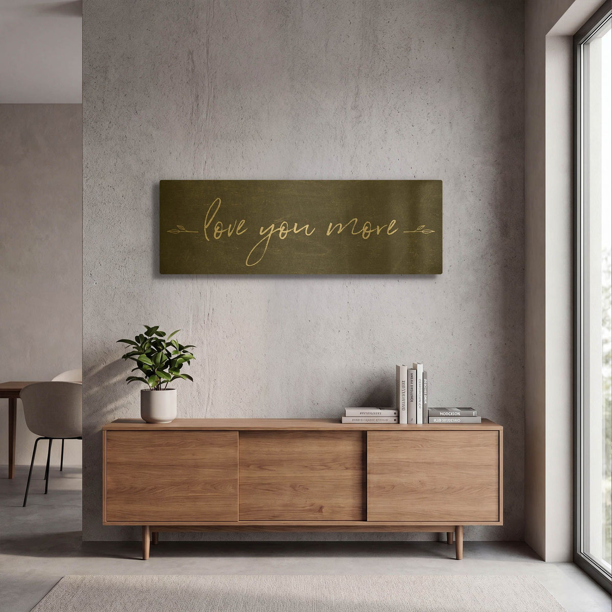 'Love You More' By Sarah Adams Gold Metal Wall Art