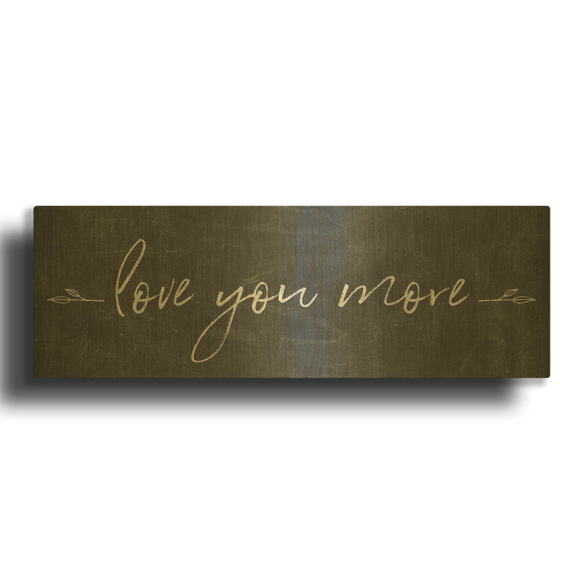 'Love You More' By Sarah Adams Gold Metal Wall Art