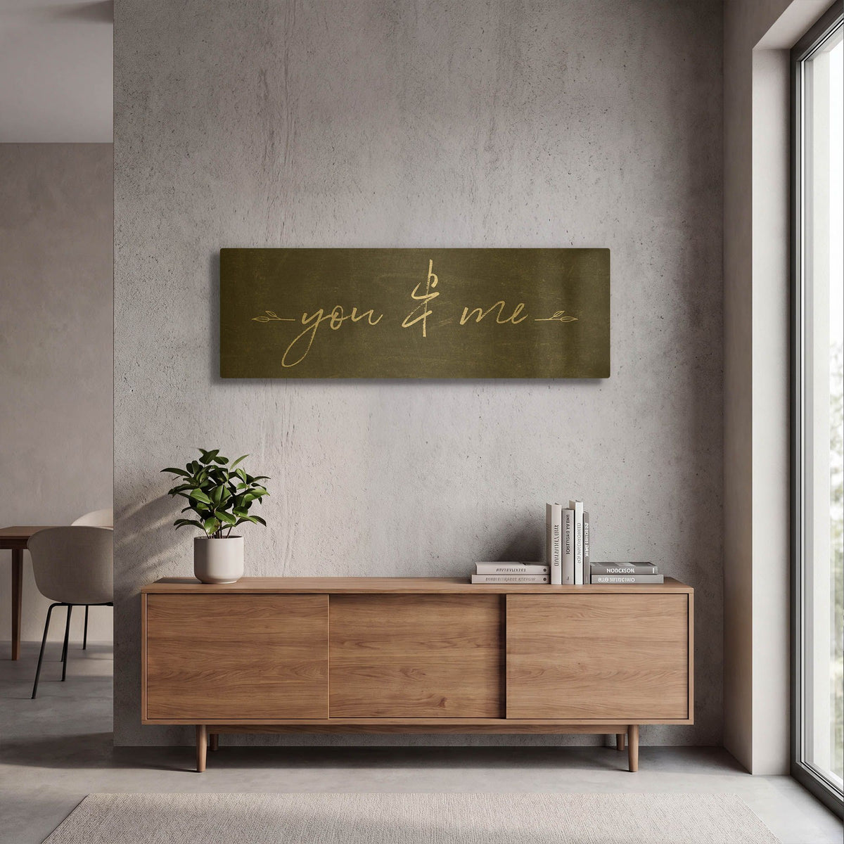 'You and Me' By Sarah Adams Gold Metal Wall Art