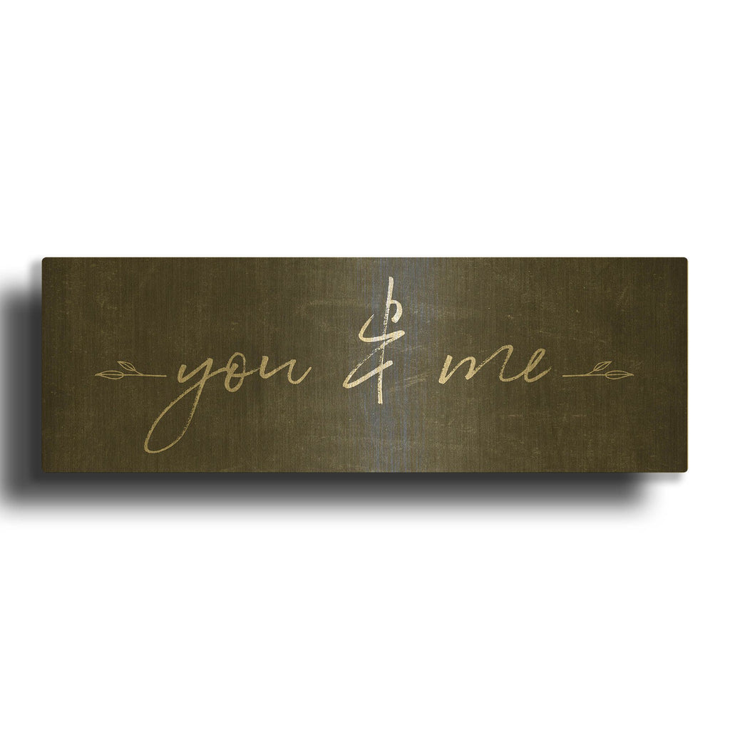 'You and Me' By Sarah Adams Gold Metal Wall Art