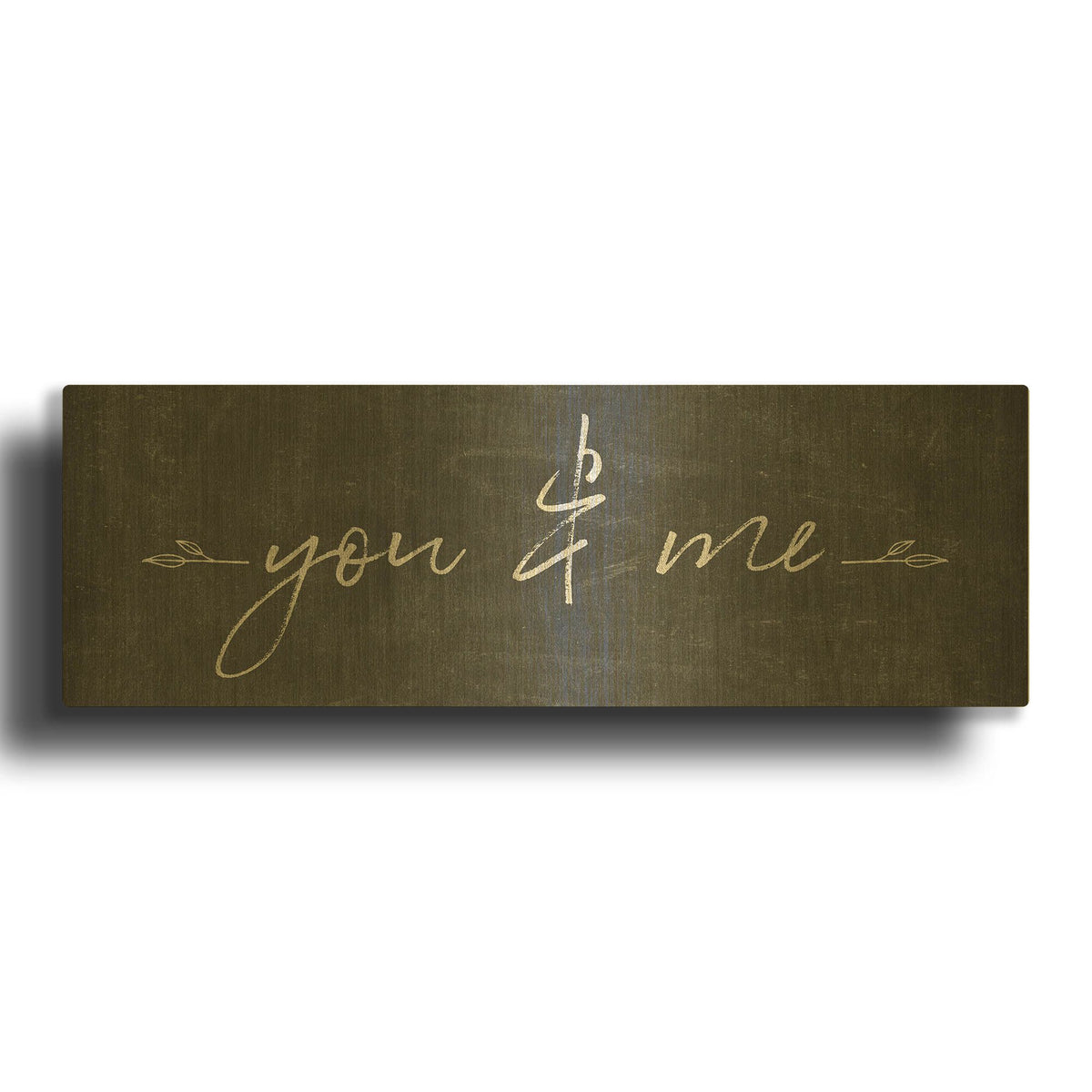 'You and Me' By Sarah Adams Gold Metal Wall Art