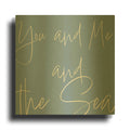 'By the Beach V' By Sarah Adams Gold Metal Wall Art