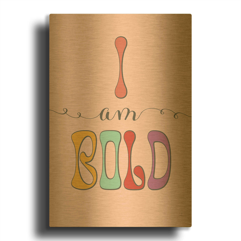 'I Am Bold' By Sarah Adams Gold Metal Wall Art