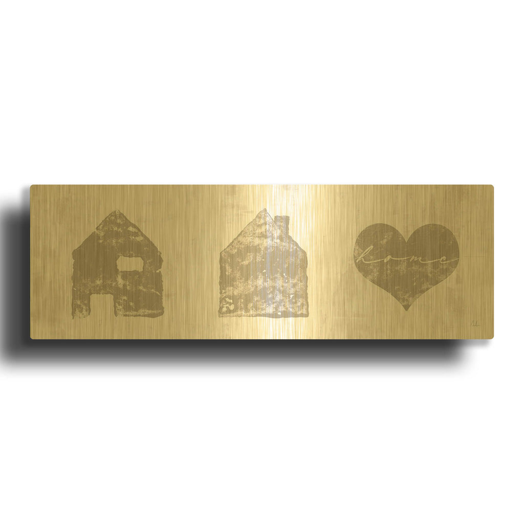 'Home Sweet Home II' By Sarah Adams Gold Metal Wall Art