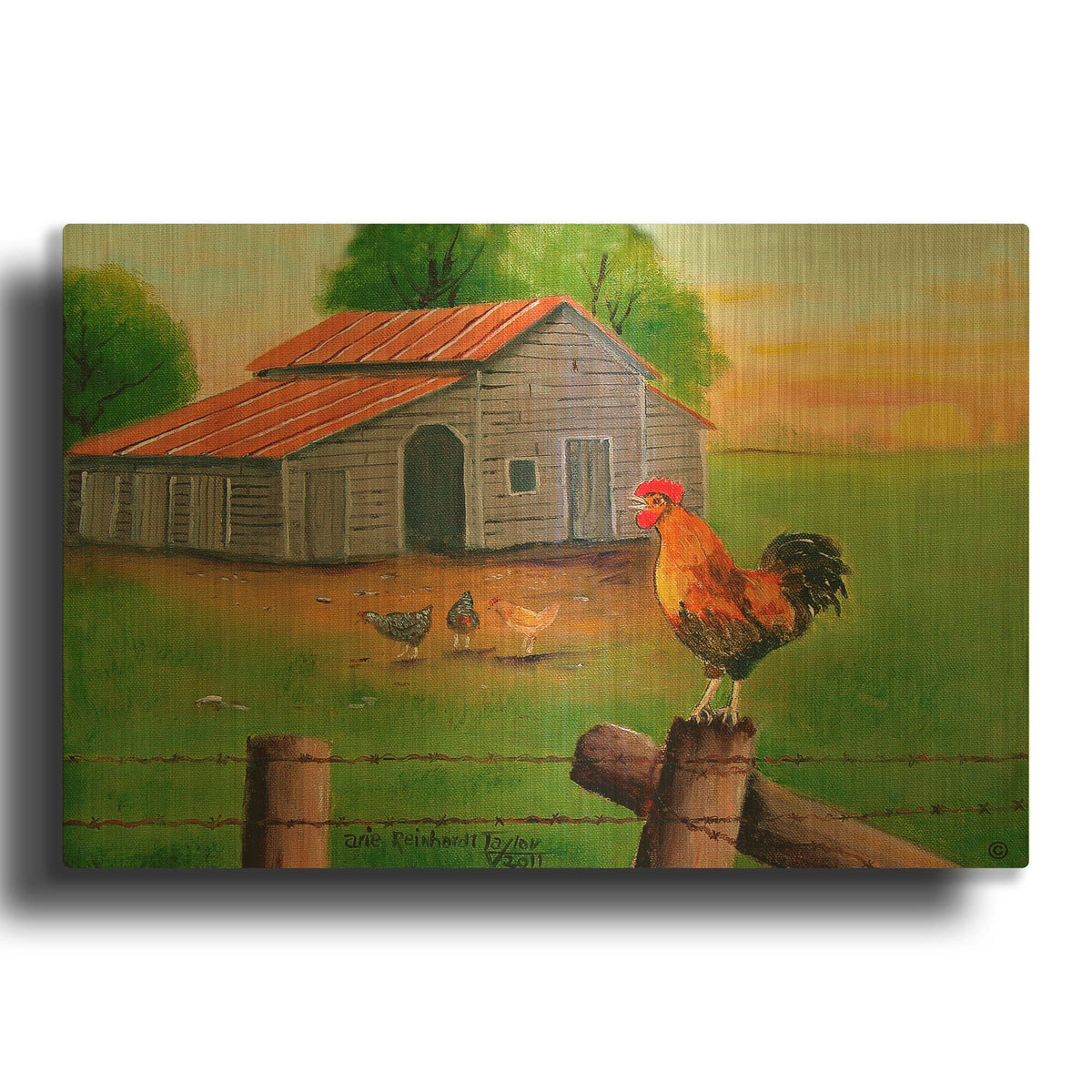 'Big Red' By Arie Reinhardt Taylor Gold Metal Wall Art