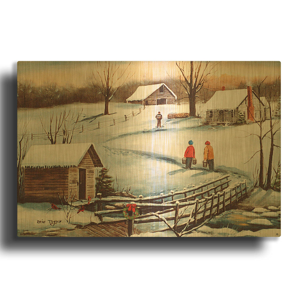 'The Old Springhouse' By Arie Reinhardt Taylor Gold Metal Wall Art