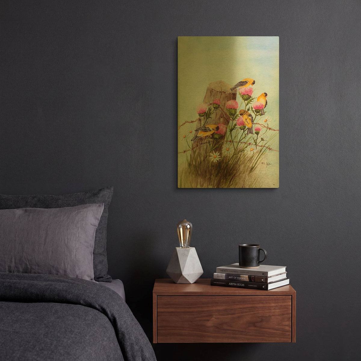 'American Goldfinch' By Arie Reinhardt Taylor Gold Metal Wall Art