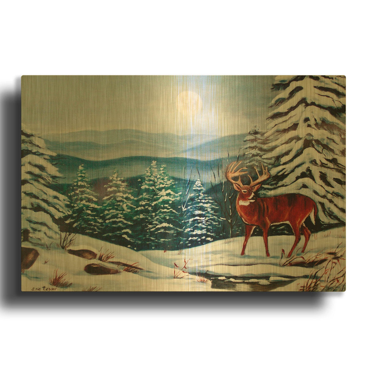 'Monarch in Winter' By Arie Reinhardt Taylor Gold Metal Wall Art