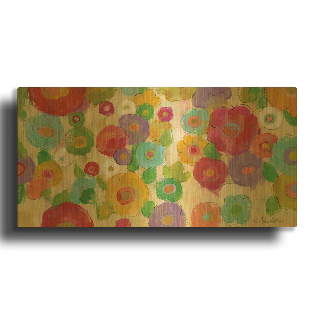 'Bohemian Bouquet I' By Silvia Vassileva Gold Metal Wall Art