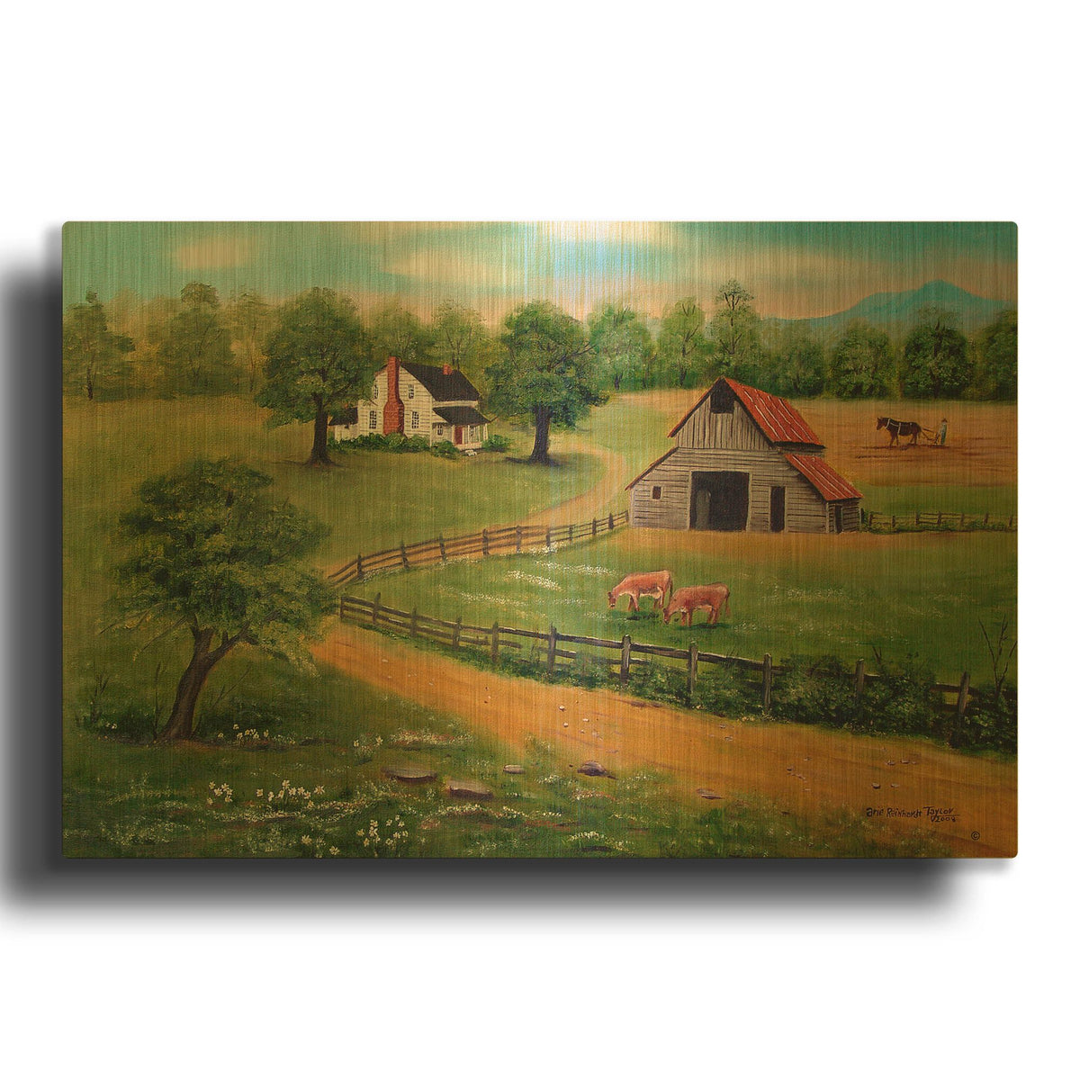 'The Farm' By Arie Reinhardt Taylor Gold Metal Wall Art