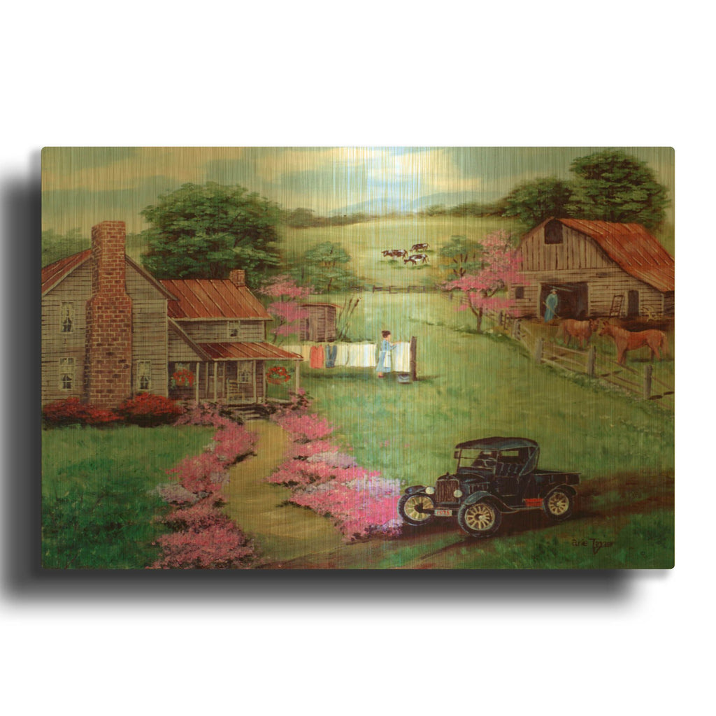 'Rural Roots' By Arie Reinhardt Taylor Gold Metal Wall Art