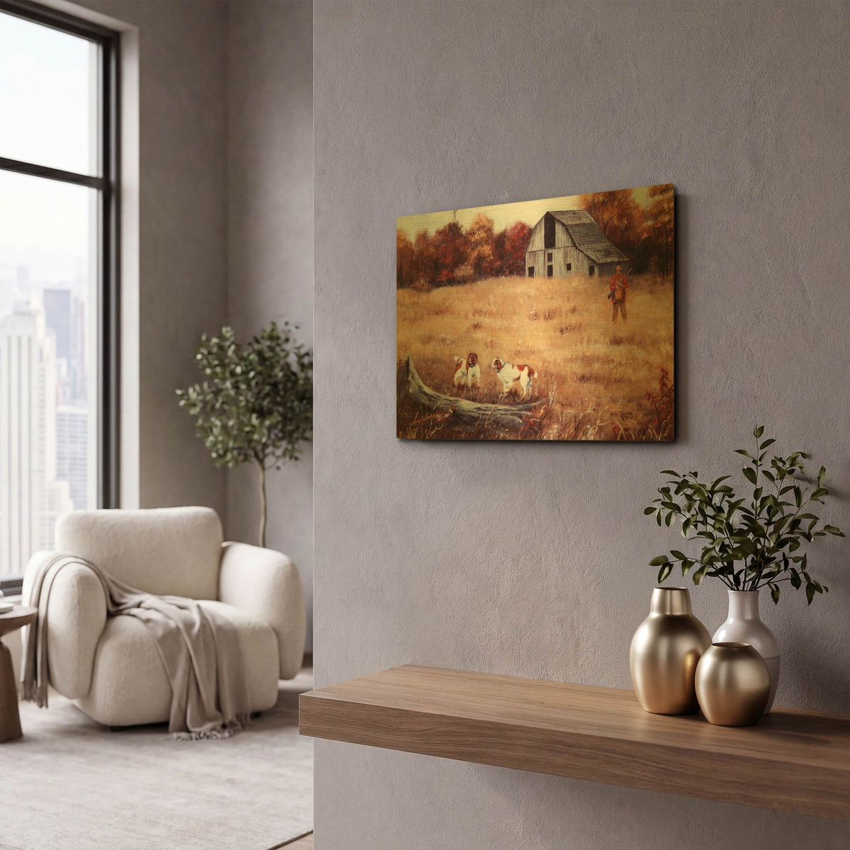 'The Hunter' By Arie Reinhardt Taylor Gold Metal Wall Art
