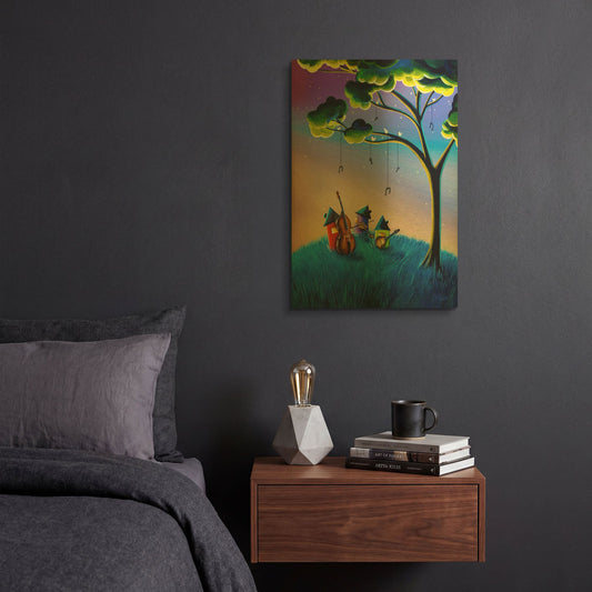 'Bluegrass Nights' By Cindy Thornton Gold Metal Wall Art