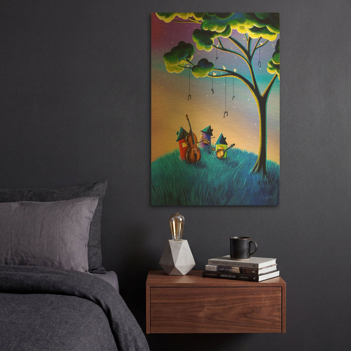 'Bluegrass Nights' By Cindy Thornton Gold Metal Wall Art