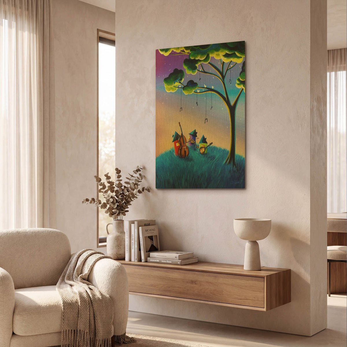 'Bluegrass Nights' By Cindy Thornton Gold Metal Wall Art