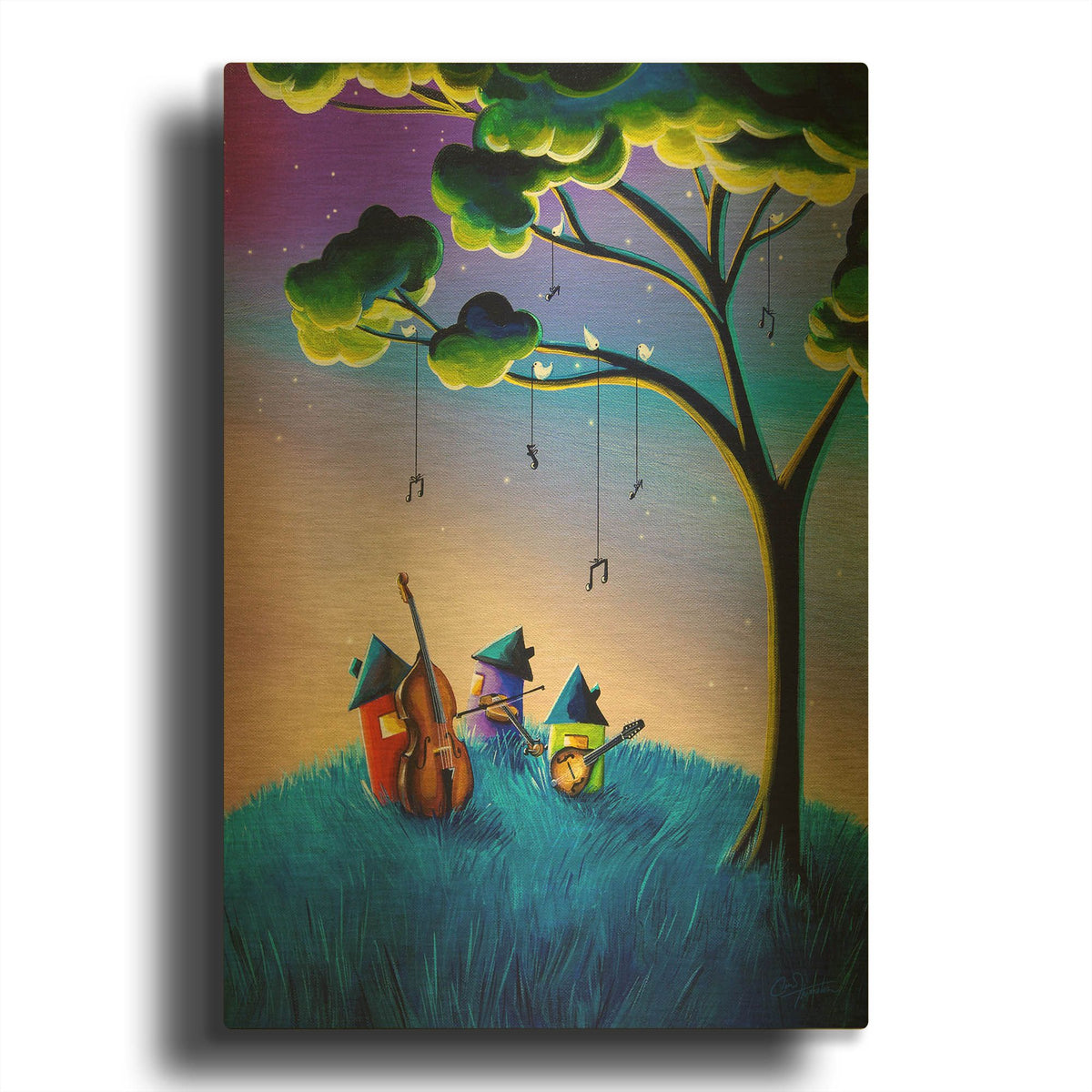 'Bluegrass Nights' By Cindy Thornton Gold Metal Wall Art