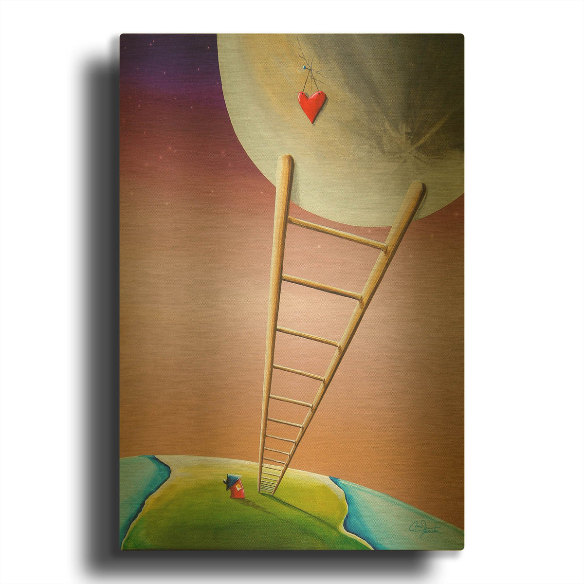 'Destination Moon' By Cindy Thornton Gold Metal Wall Art