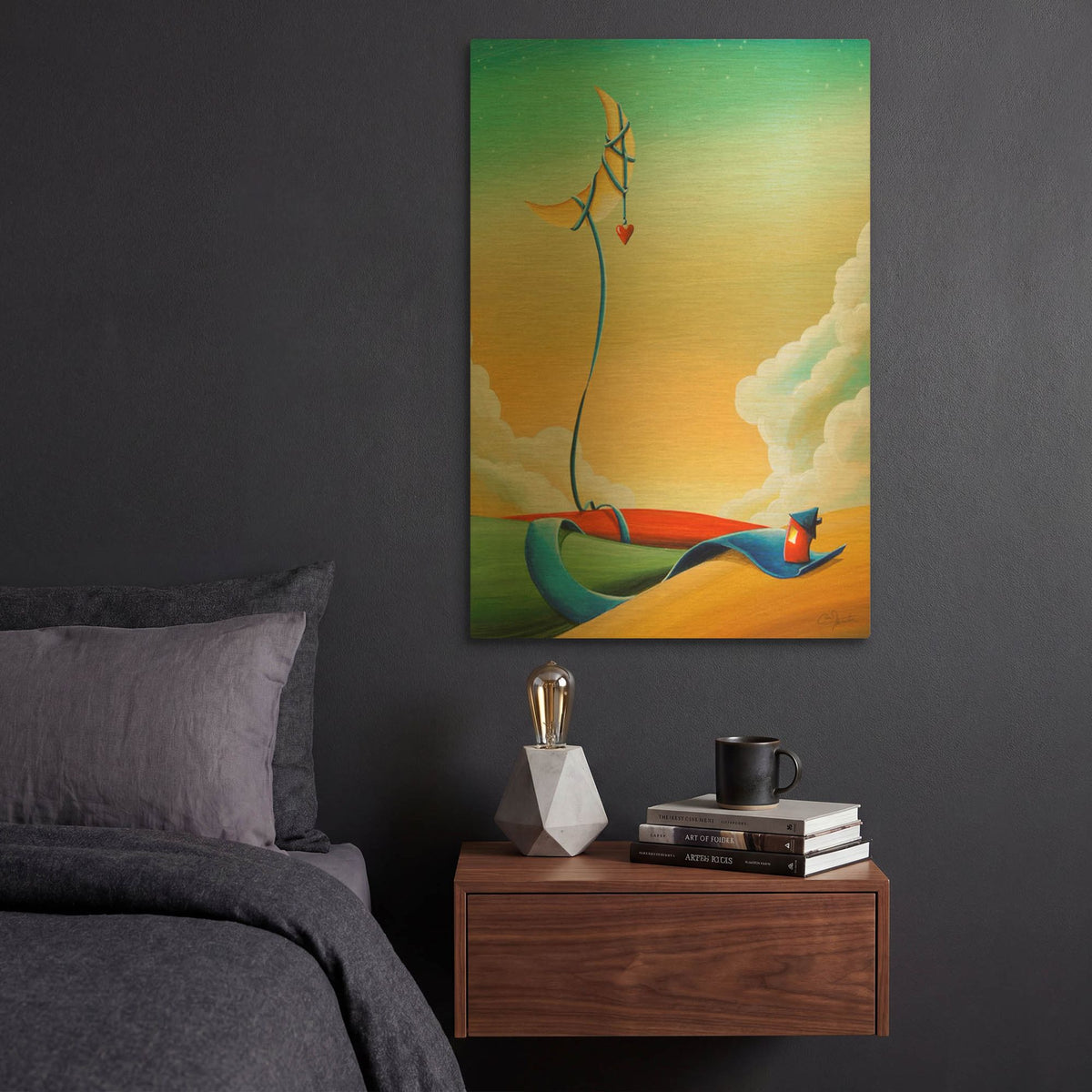 'Follow Your Heart' By Cindy Thornton Gold Metal Wall Art